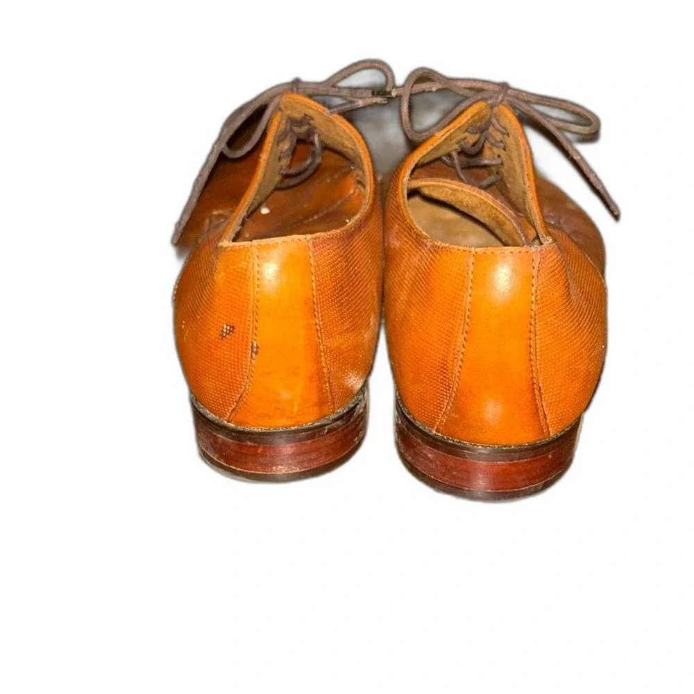 Florsheim Tan Brown Leather Oxfords Mens 12 Shoes work office dress Laceup